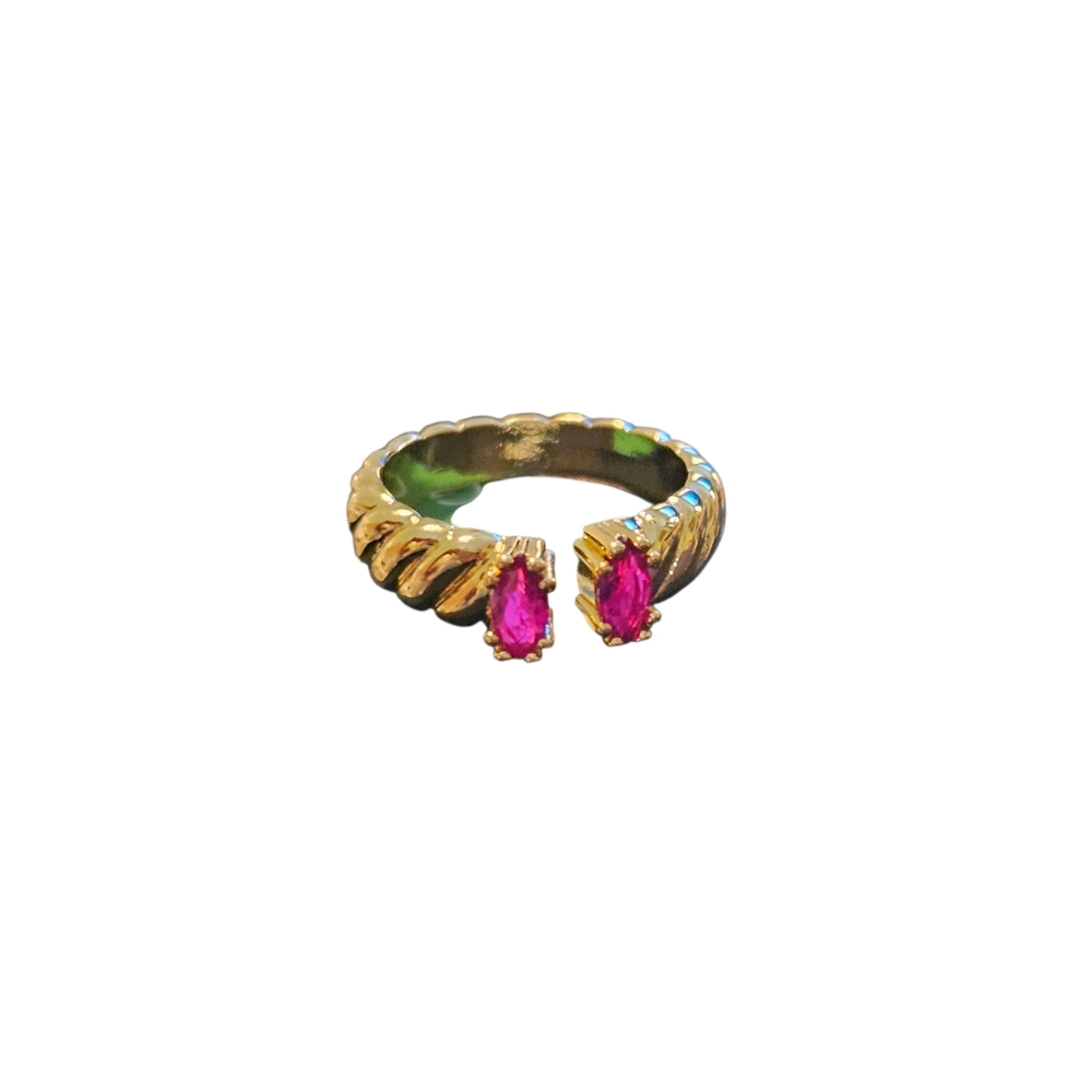 NWT - 18k Gold Plated and Red Ring - Size 9